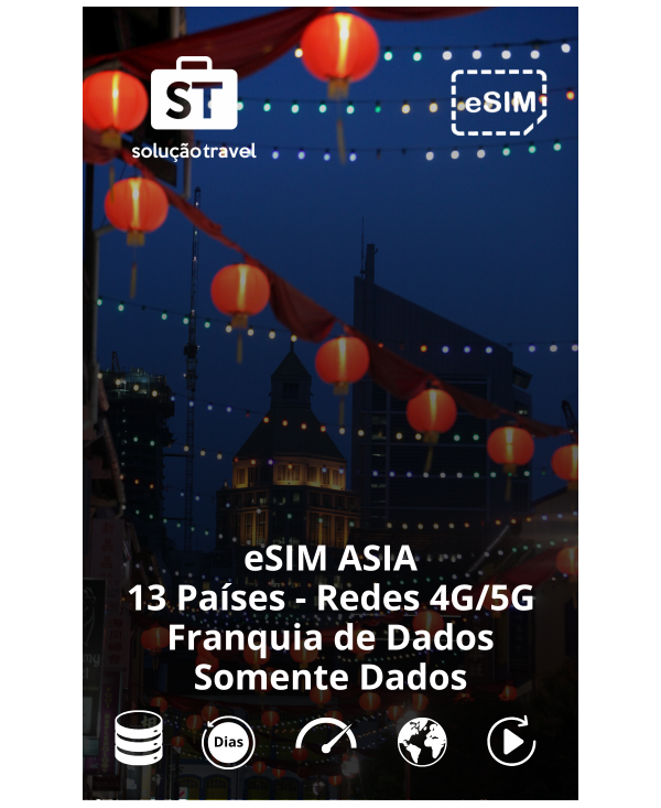 eSIM ASIA Franquia de dados...